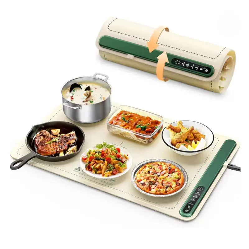 Electric Food Warming Tray 4-Temperature Settings with Programmable Timer