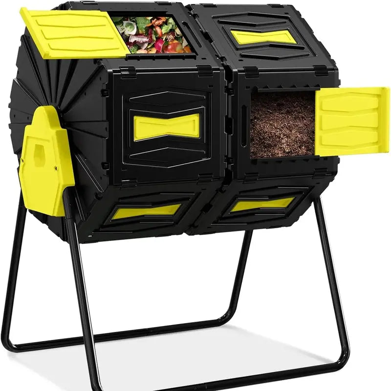 45-Gallon Easy-Assembly Outdoor Compost Bin Efficient, Odor-Resistant Design