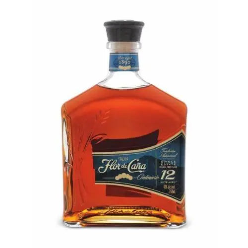 Flor de Caña Centenario 12-Year-Old Rum Award-Winning Nicaraguan Reserve, 750ml