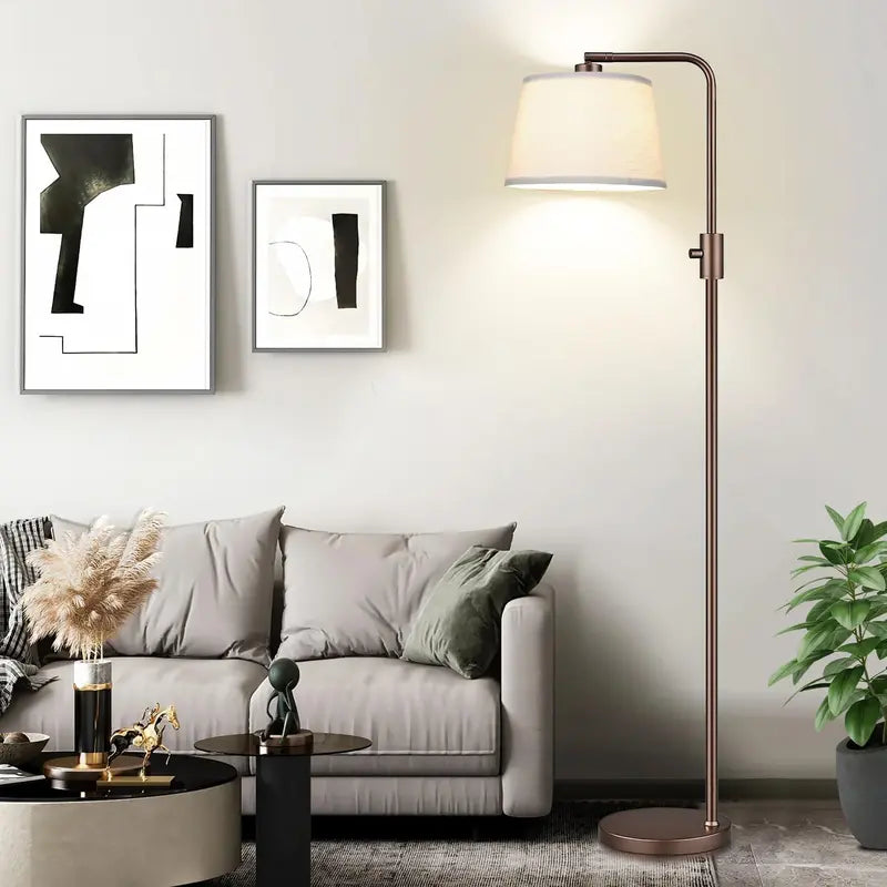 Adjustable Dimmable Floor Lamp with Vintage Edison Bulb