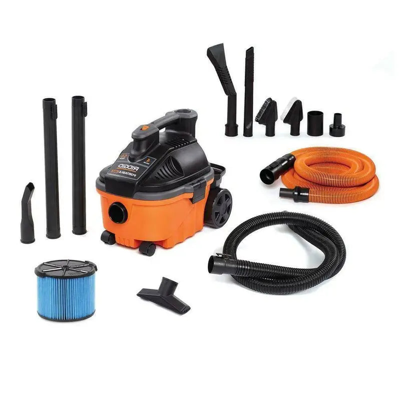 5.0-Peak 4-Gallon Portable Wet/Dry Vacuum with Premium Auto Detailing Accessories
