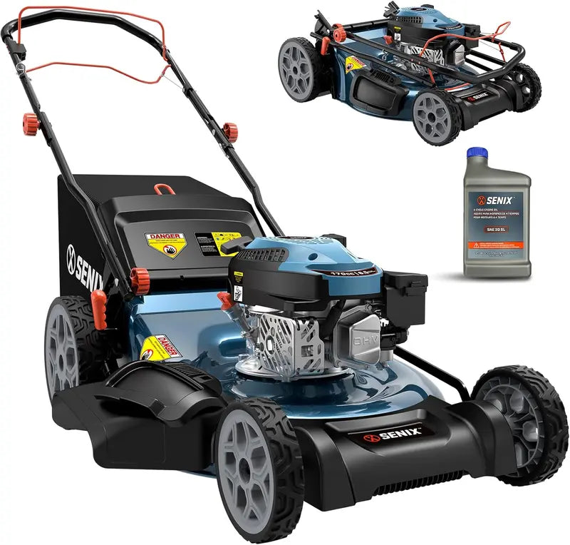 HUIIKE 20″ 144cc 4-Cycle Gas Walk-Behind Lawn Mower