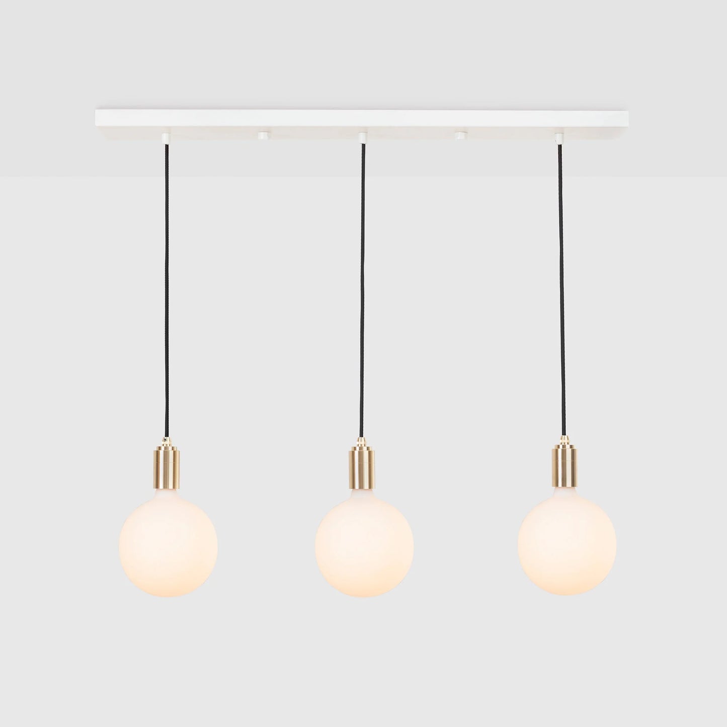 Linear Triple Pendant in Brass
