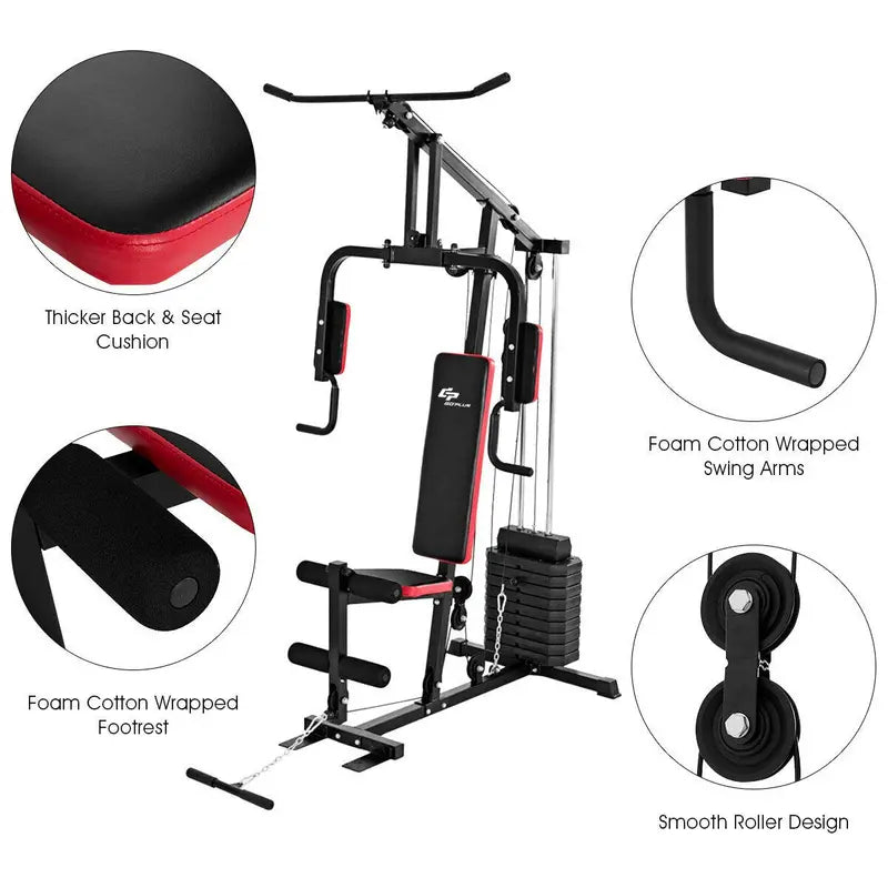 All-in-One Home Gym System Multi-Station Strength Training & Cardio Workout Machine