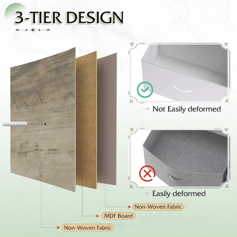11-Bin Tall Fabric Storage Tower Steel-Frame Organizer Unit with Stackable Drawers & Soft Bins