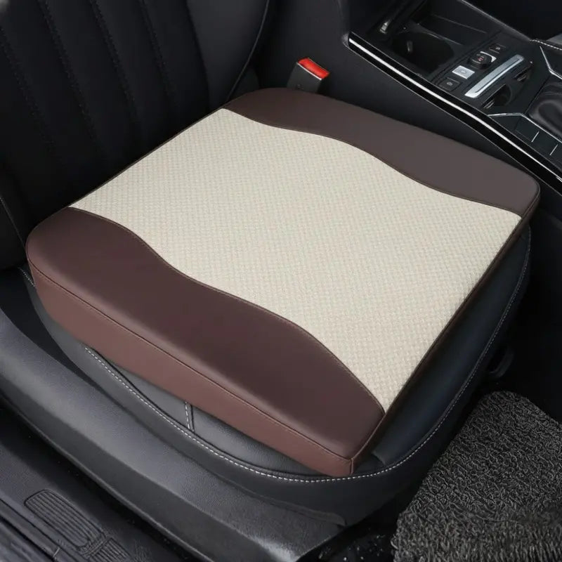 Contoured Memory Foam Car Seat Cushion Non-Slip Base, 18 x 17 Inches