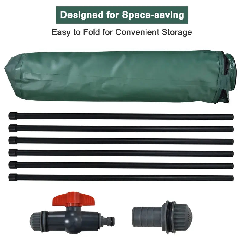 Collapsible Rain Barrel Portable, Space-Saving Water Collection Tank for Gardens