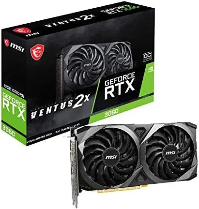 MSI Gaming RTX 3060 12GB GDDR6 15 Gbps HDMI/DP PCIe 4.0 Torx Twin Fan Ampere OC Graphics Card