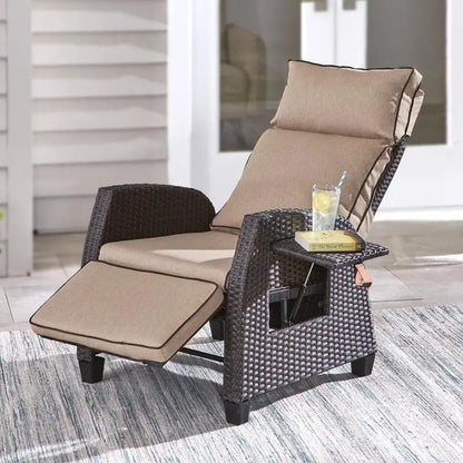 All-Weather Outdoor Recliner Chair  Weatherproof Construction for Patio or Deck Use