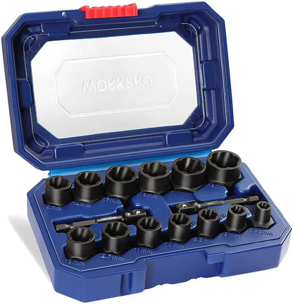 WORKPRO Impact Bolt & Nut Remover Set  15-Piece Ratcheting Removal Tool Kit