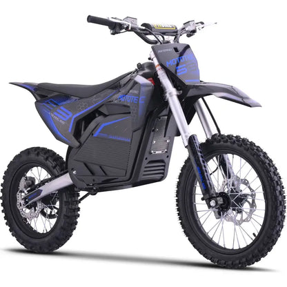 MotoTec 72V Pro Electric Dirt Bike  5000W Lithium-Powered Off-Road Motorcycle in Blue