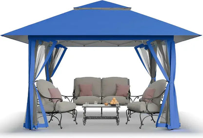 CROWN SHADES 13×13 ft Pop-Up Gazebo  Instant-Setup Outdoor Canopy Tent, Clearance Model