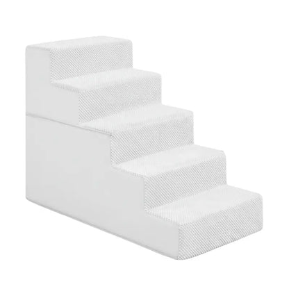 Adjustable Indoor Pet Stairs for Small Dogs  3 to 5 Steps, Lightweight & Non-Slip Surface
