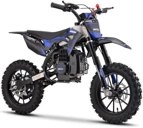 MotoTec Thunder 50cc 2-Stroke Kids’ Blue Gas Dirt Bike