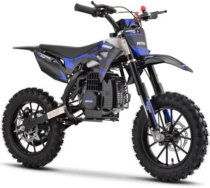 MotoTec Thunder 50cc 2-Stroke Kids’ Blue Gas Dirt Bike
