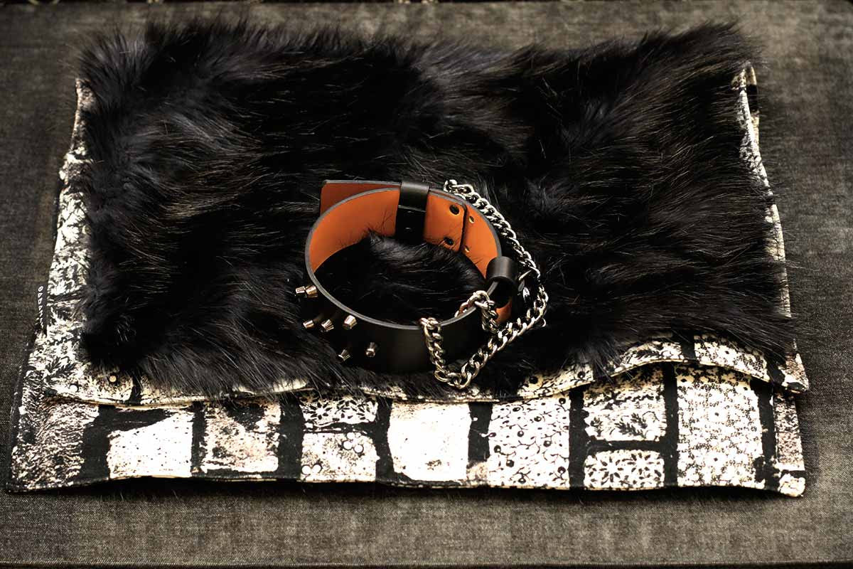 Couverture pour chat « Metis » Black Moon - Tissu Jean-Paul Gaultier
