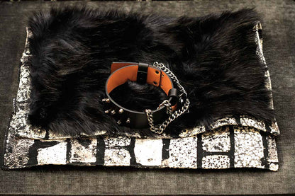 Couverture pour chat « Metis » Black Moon - Tissu Jean-Paul Gaultier