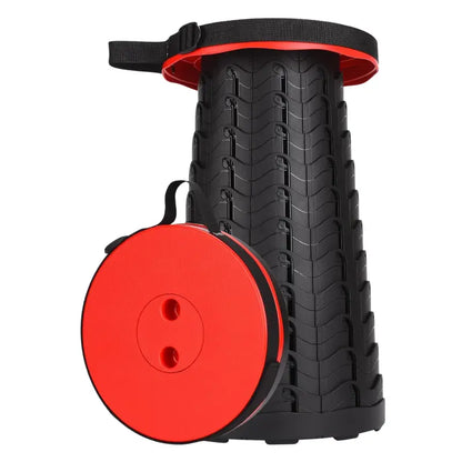 Height-Adjustable Collapsible Stool for Camping, Fishing, or Tailgating