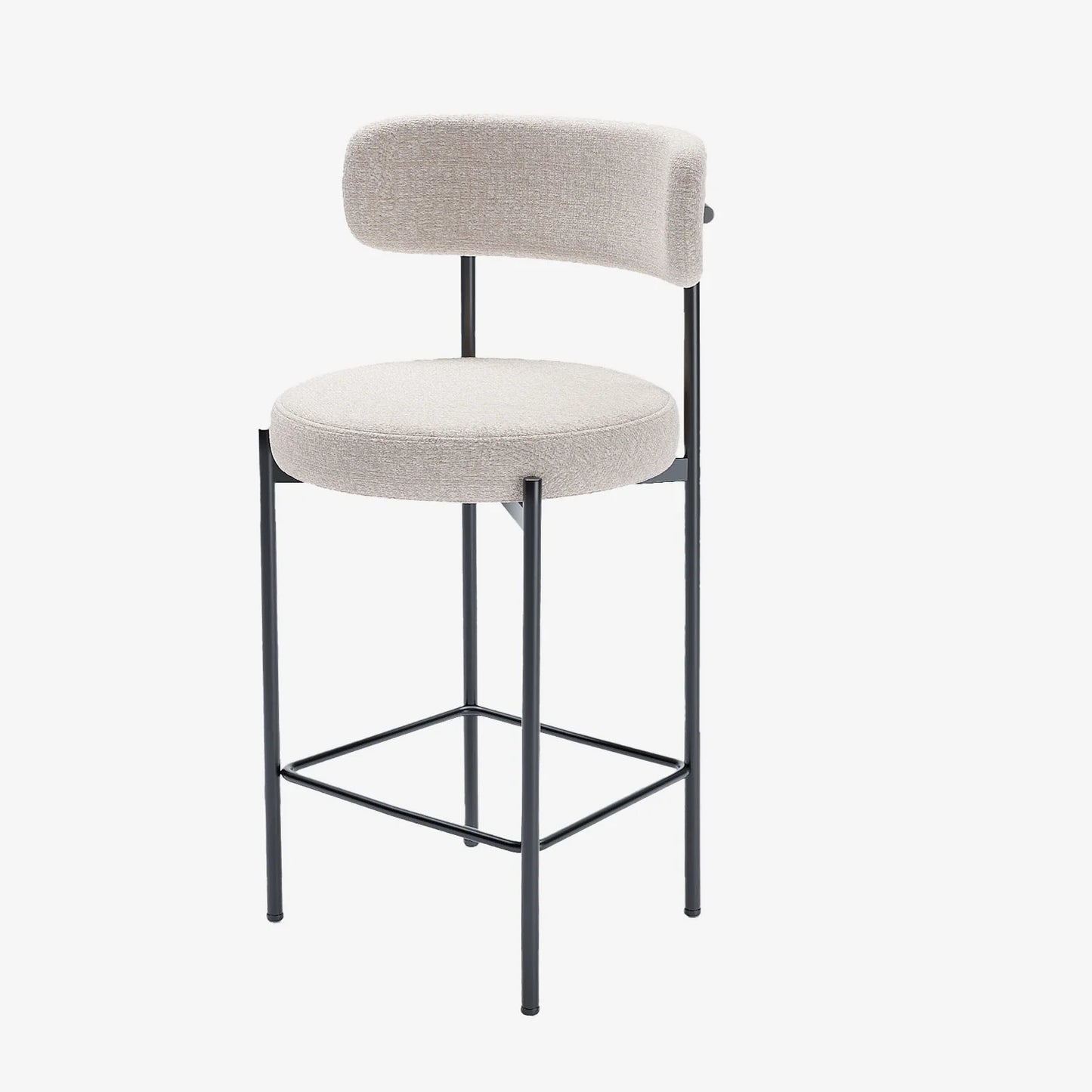 Lot de 2 tabourets de bar velours cr me Agathe