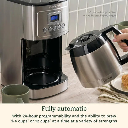 Cuisinart PerfecTemp 12-Cup Coffee Machine  Programmable Thermal Carafe, Brew Strength Control & Pause Feature