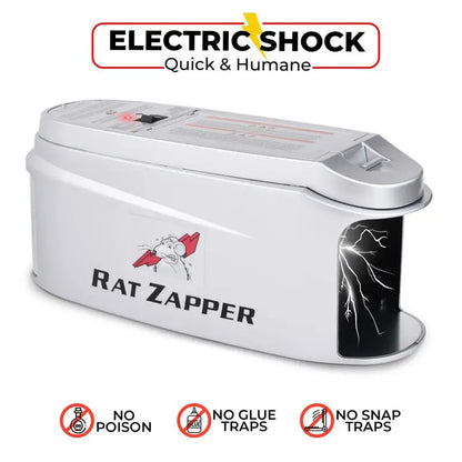 Teal Elite Electric Mouse Trap  Silver Rodent Zapper, LED Alert Light, Modern Indoor Pest Control (RZ100-B)