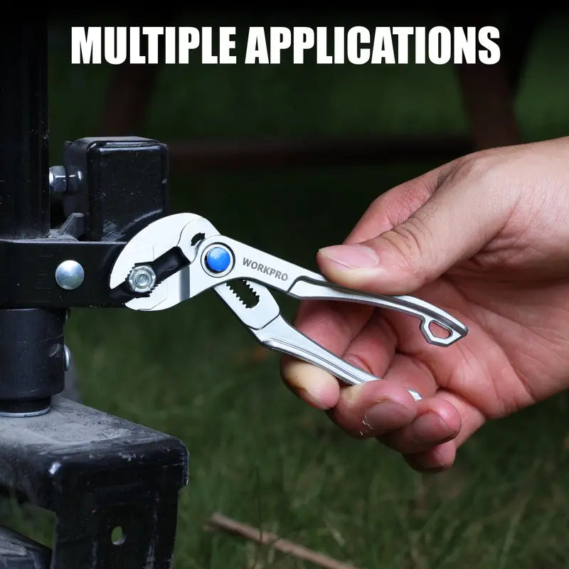 WORKPRO 4-Inch Compact Water Pump Plier for Tight-Space Plumbing and Maintenance Tasks