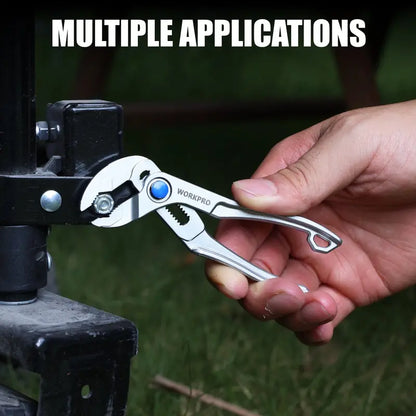 WORKPRO 4-Inch Compact Water Pump Plier for Tight-Space Plumbing and Maintenance Tasks