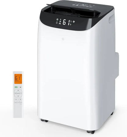 14,000 BTU Smart Portable Air Conditioner  Auto Swing, Three Fan Speeds & Sleep Mode for Areas up to 700 Sq. Ft.
