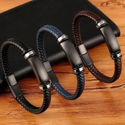 Contemporary Men’s Leather Wrap Bracelet