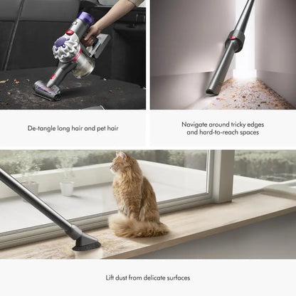 Dyson V8 Plus Cordless Vacuum: Enhanced 115AW Suction, 2 Power Modes & 40-Min Runtime — Handheld Conversion & Deep-Clean Performance