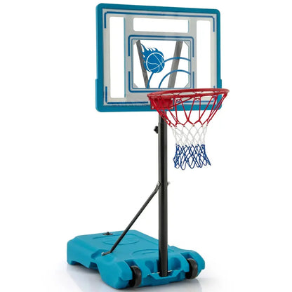 Poolside Outdoor Basketball Hoop with 3.84.4 FT Height Adjustment