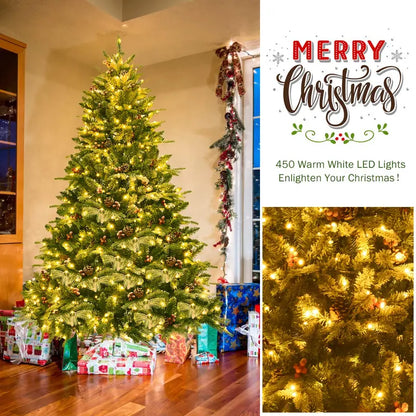 6.5-Foot Snow-Flocked Artificial Christmas Tree  Full-Bodied Faux Pine with Frosted Finish