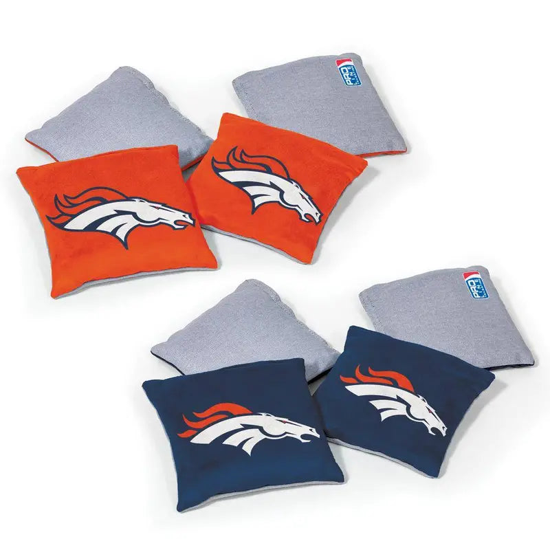 Wild Sports Denver Broncos 16 oz. Dual-Sided Bean Bags (8-Pack) 1-16188-SS109D