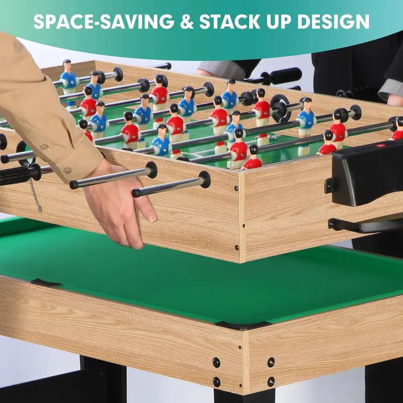 48-Inch 12-in-1 Multi-Game Table  Ping Pong, Pool, Foosball & Air Hockey Combo for Home Game Rooms