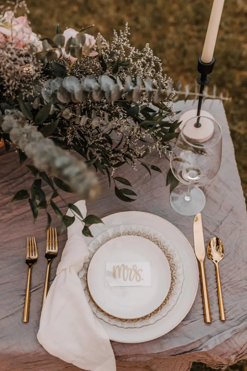 Clear Rectangular Acrylic Place Cards for Seating Charts