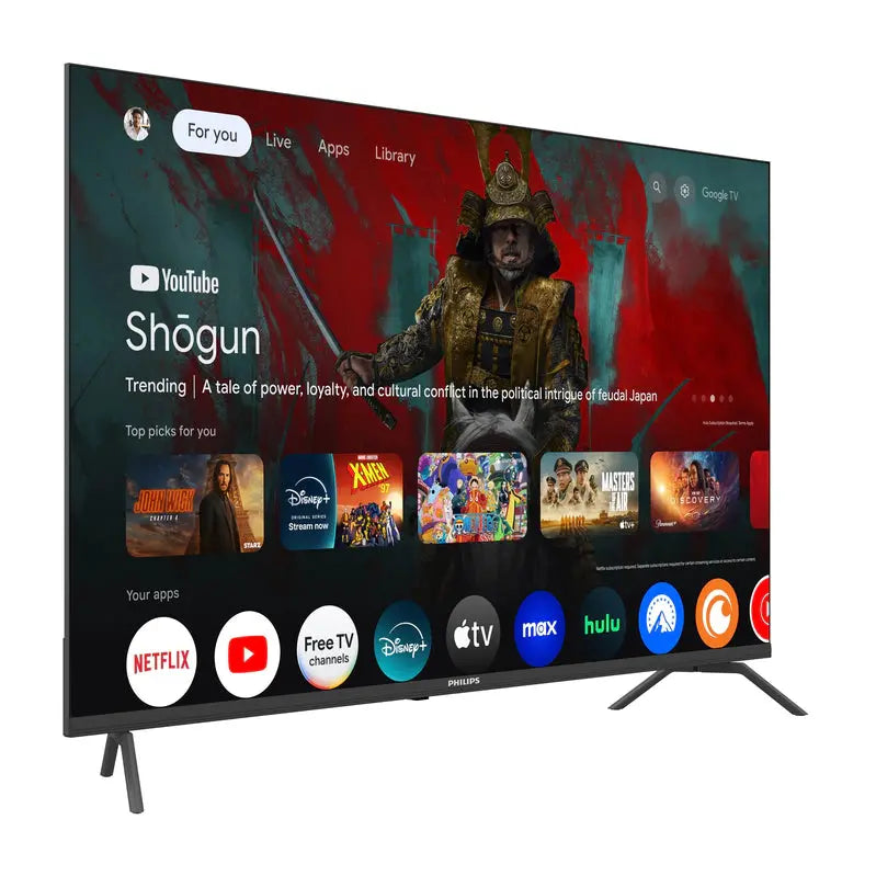Philips 60-Inch 4K Ultra HD Google TV (60PUL7555/F7)  Smart LED Television with 2160p Resolution