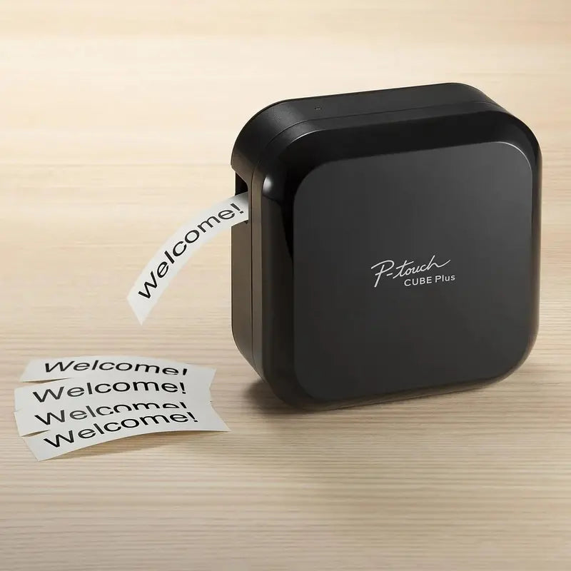 Brother P-Touch Cube Plus Bluetooth Label Maker, Portable, 24mm Wide, Includes Starter Kit, Compatible with TZe Tapes