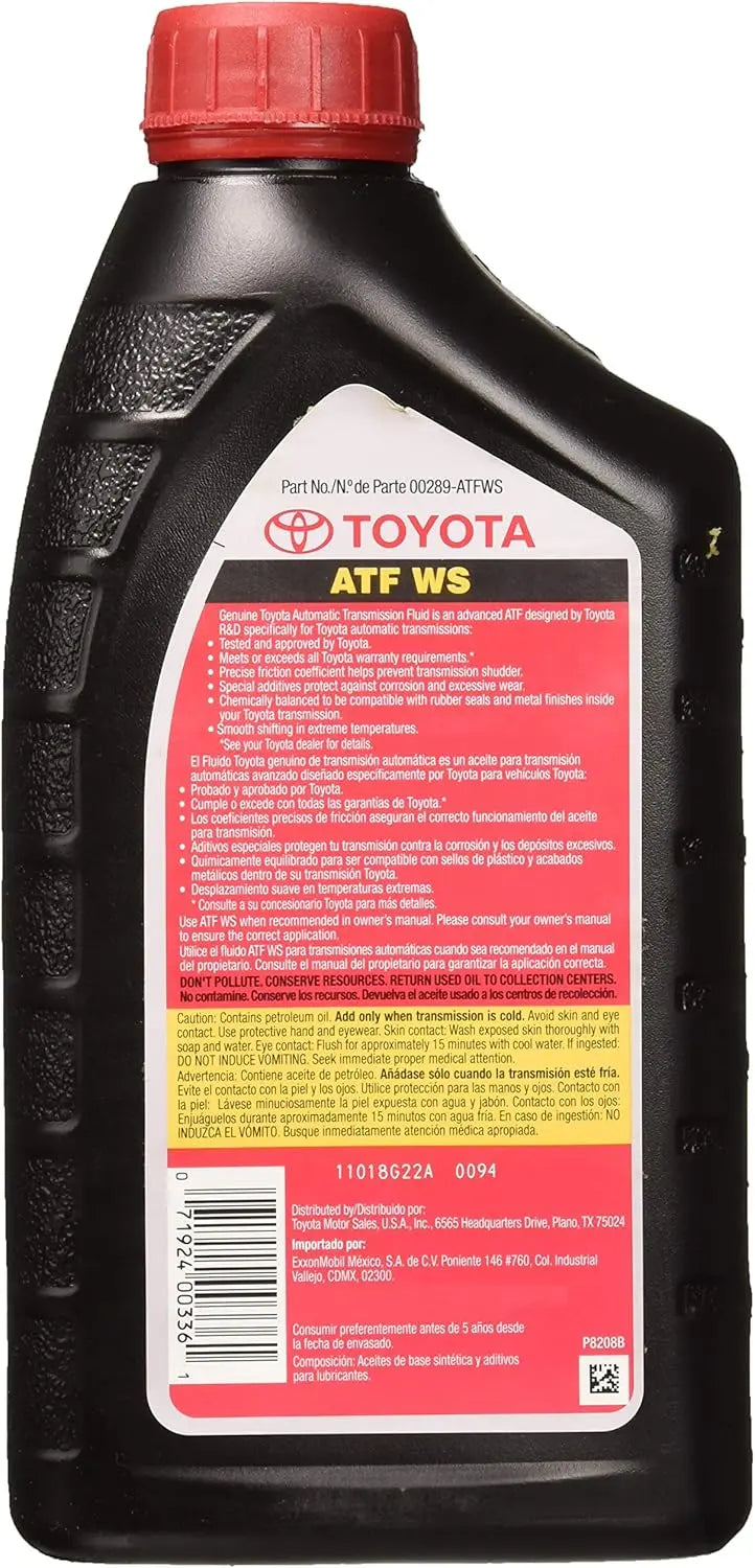 Toyota Genuine Lexus Automatic Transmission Fluid  6-Pack (192 oz), Universal ATF