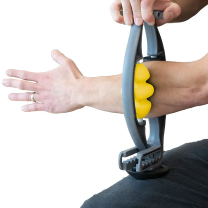 Rolflex Muscle Relief Massager for Forearm, Wrist, Hand, Leg & Calf  Ergonomic Design, Adjustable Pressure