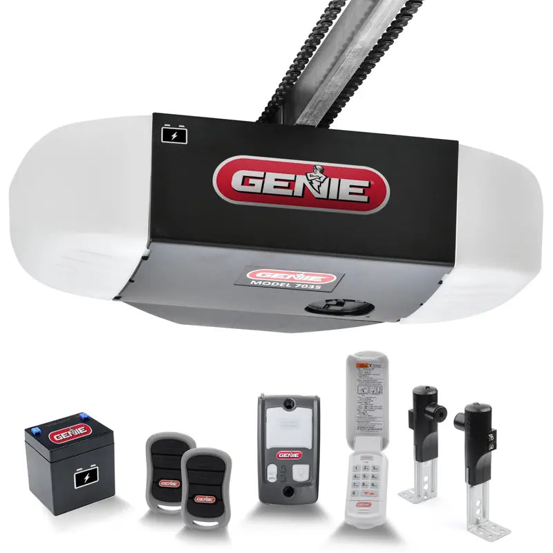 0.75 HP Chain-Drive Garage Door Opener  Quiet Operation with Battery Backup & Smart Features