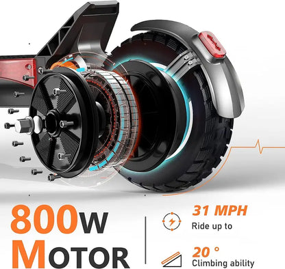 High-Speed Adult Electric Scooter  Hydraulic Brakes, Up to 37 MPH Top Speed