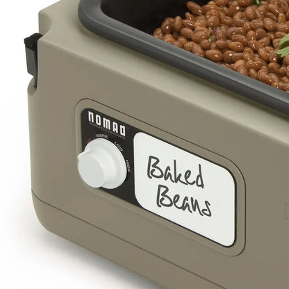 Presto 8-Quart Nomad Slow Cooker, Tan  Portable, Picnic Cooler Design, Locking Lid, Nonstick Pot