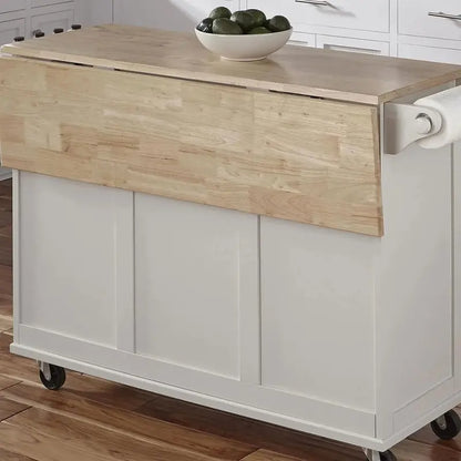 Homestyles Dolly Madison Mobile Kitchen Island  Drop-Leaf Breakfast Bar with Casters