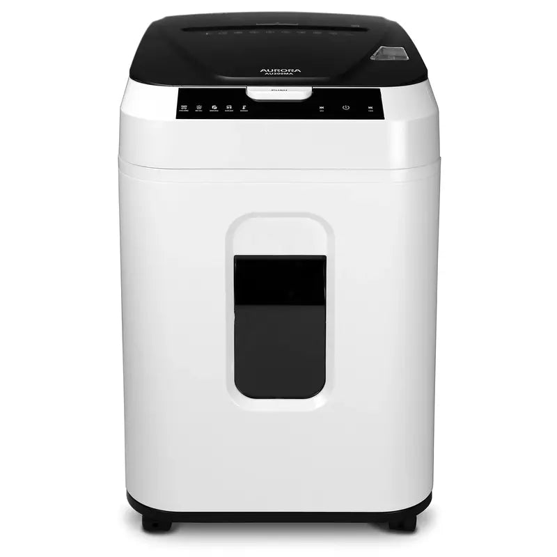Aurora Commercial 200-Sheet Auto Feed Micro-Cut Paper Shredder, P-5 Security, 60-Min Runtime