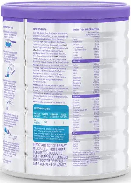 Bubs 28.2 oz. Goat Milk Stage 2 Infant Formula Powder