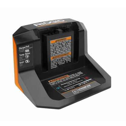 RIDGID 18V Lithium-Ion (2) 4.0 Ah Battery Starter Kit with Charger and Bag AC93044SBN