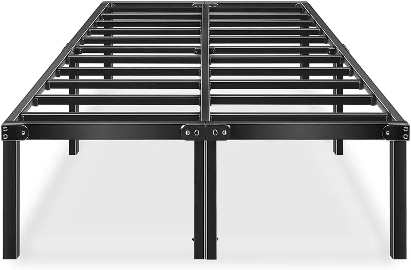 HAAGEEP Queen Bed Frame 18″ High Platform with Storage, No Box Spring Needed, Heavy Duty Steel, Easy Assembly