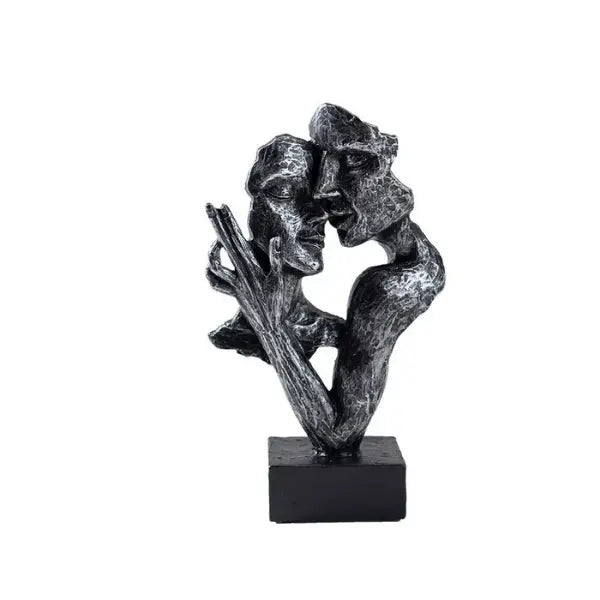 Modern Abstract Kiss Sculpture  Artistic Wall or Shelf Decor