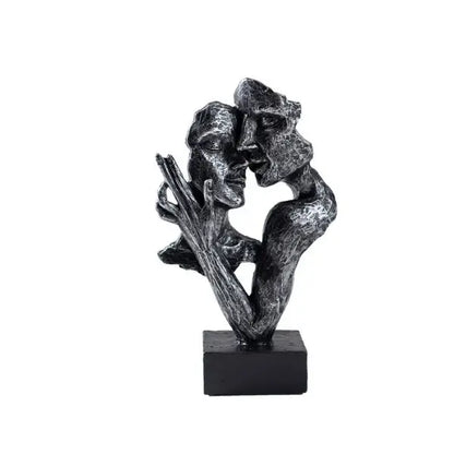 Modern Abstract Kiss Sculpture  Artistic Wall or Shelf Decor