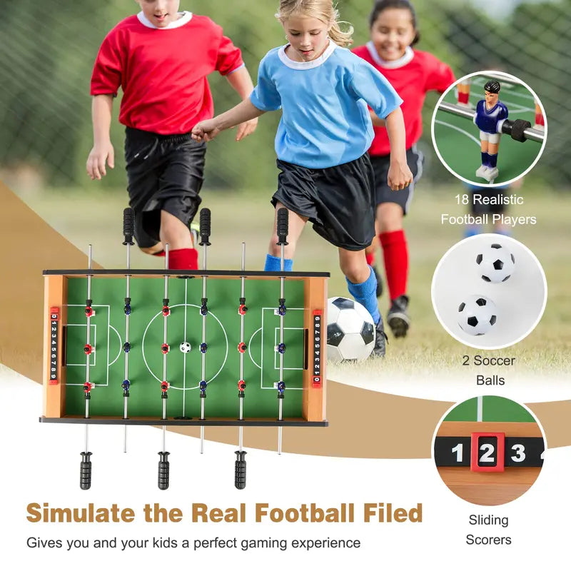 Portable 27-Inch Foosball Table  Compact Tabletop Soccer for Indoor Recreation